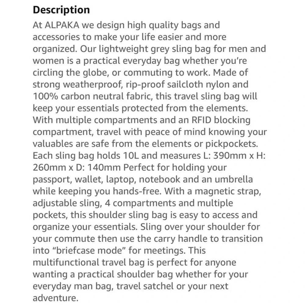 (6)ALPAKA Bravo Sling Max Crossbody Messenger Bag | Anti Theft Backpack